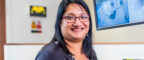 Professor Ananya Choudhury in the MR-Linac analysis room