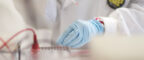 Researcher pippetting samples