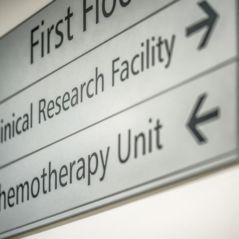 Clinical Research Facility sign