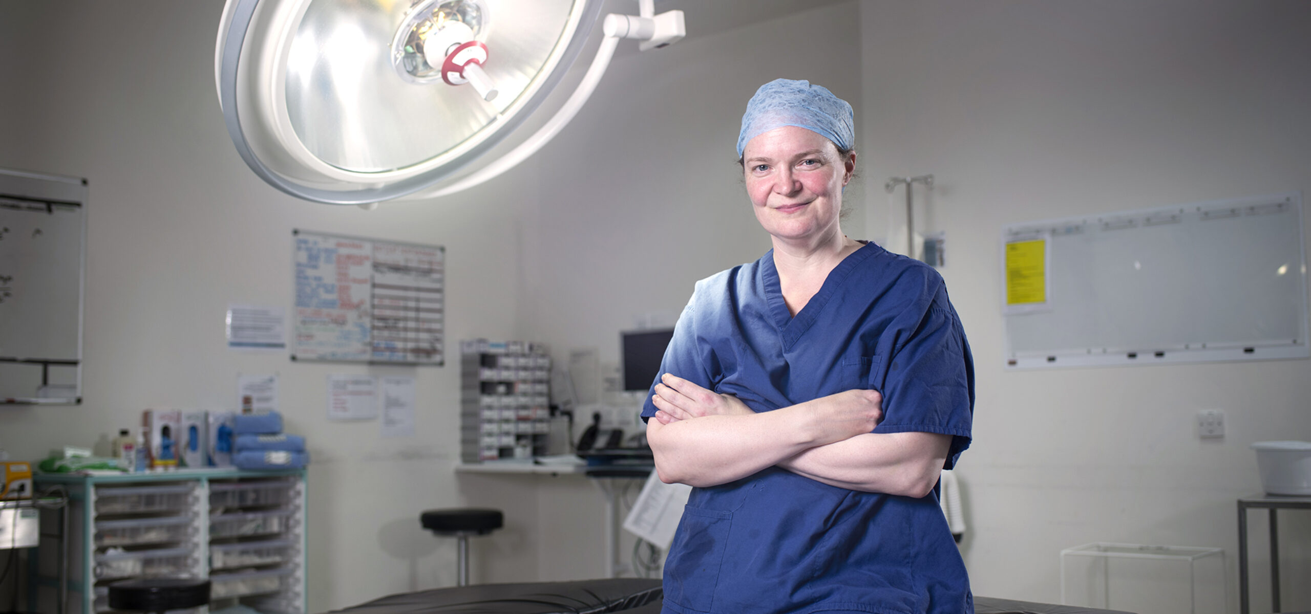 Emma Crosbie in the St Mary's Operating theatre