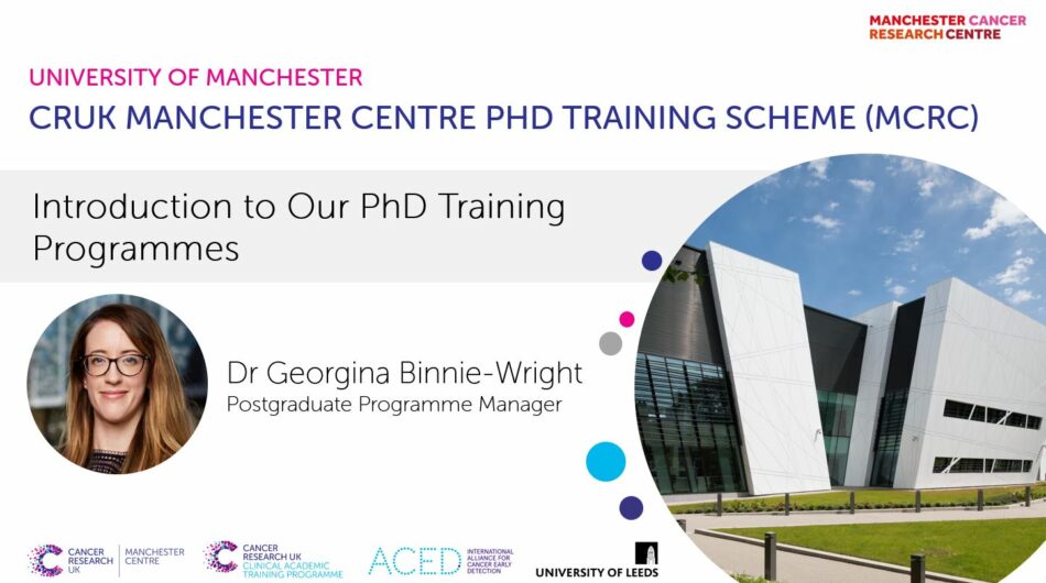 Introduction to Our PhD Training Programmes - Dr Georgina Binnie-Wright