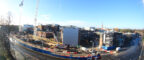 View from the top of the OCRB on December 2020 showing the Paterson facility site with construction beginning in the basement area