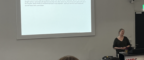 Prof. Anna Scaife presenting at the International Women's day event