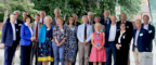 Professor Tony Howell and speakers from his Festschrift meeting outside of the Oglesby Cancer Research Building
