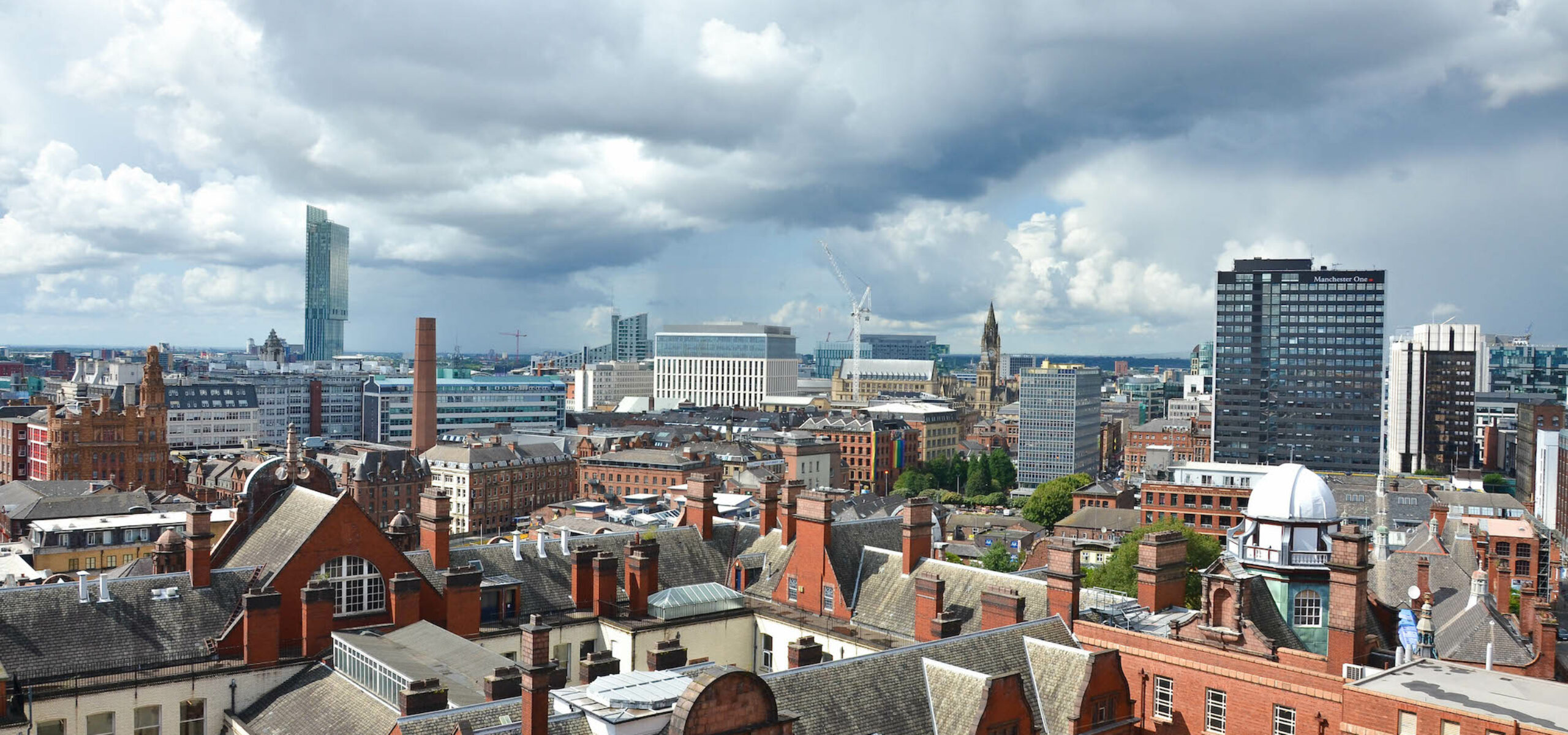 View of Manchester City skyline from the Sackville Building