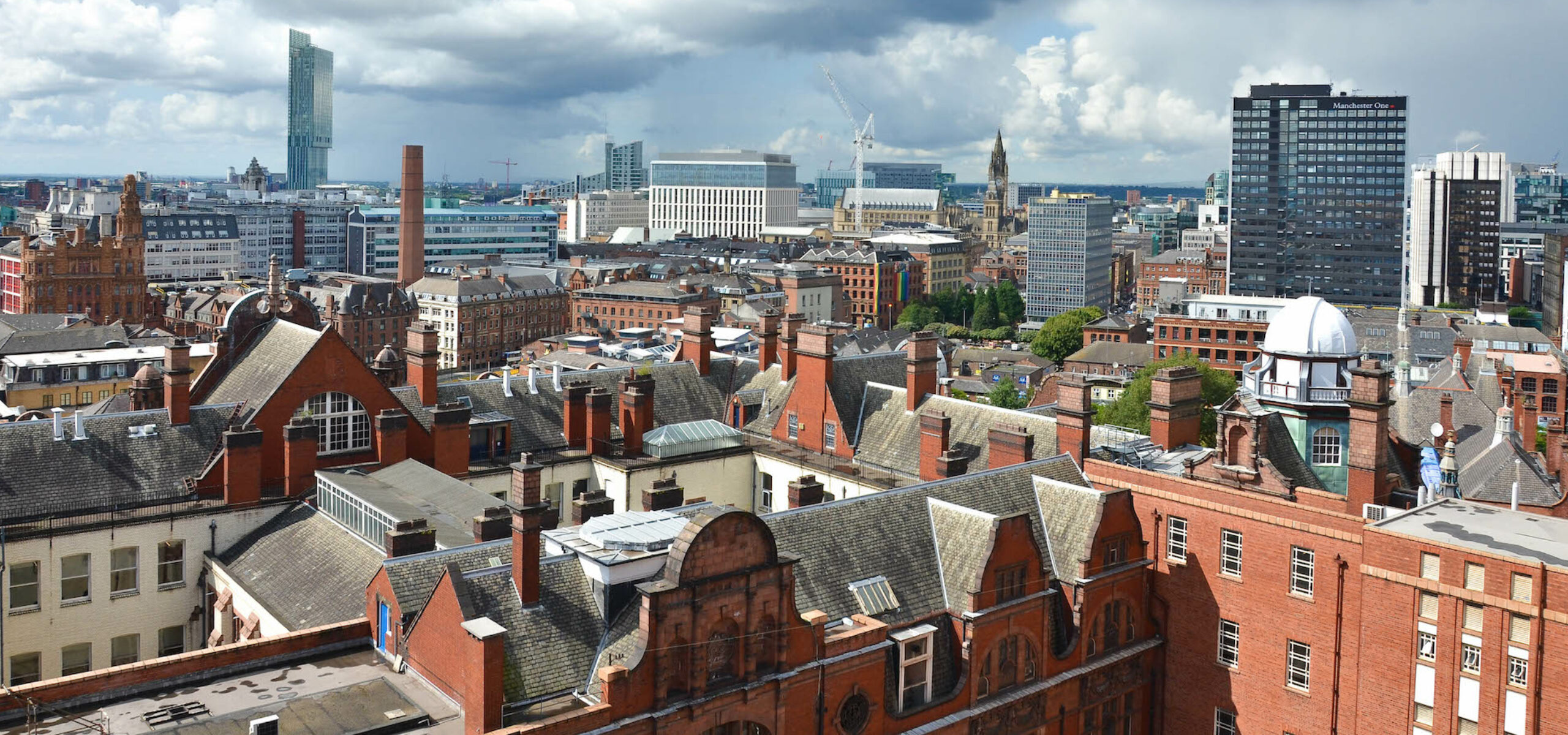 View of Manchester City skyline from the Sackville Building