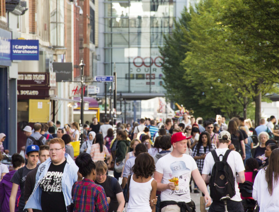 Shoppers on Market Street