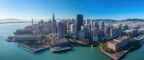 South Of Market San Francisco Skyline and Waterfront Aerial View