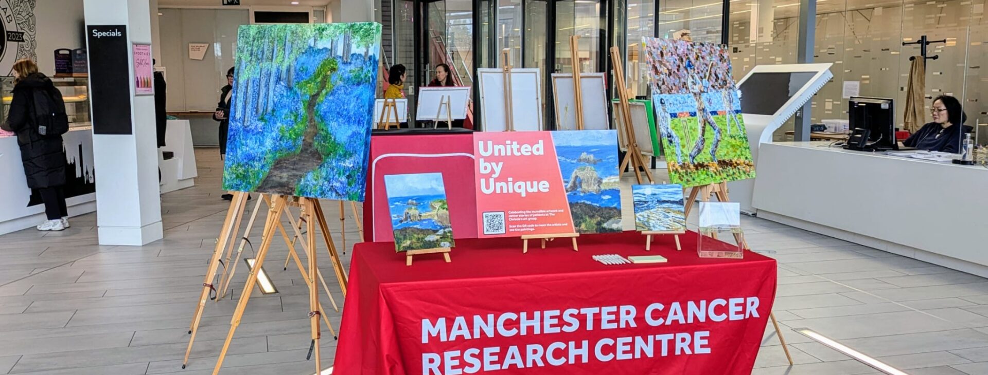 United By Unique exhibition available ion the Oglesby Cancer Research Building.