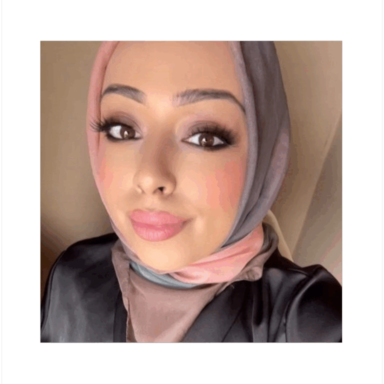 Image shows a close-up photo of Dr Binish Khatoon