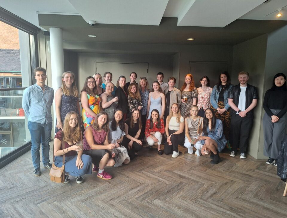 CRUK Manchester PhD students at the formal dinner