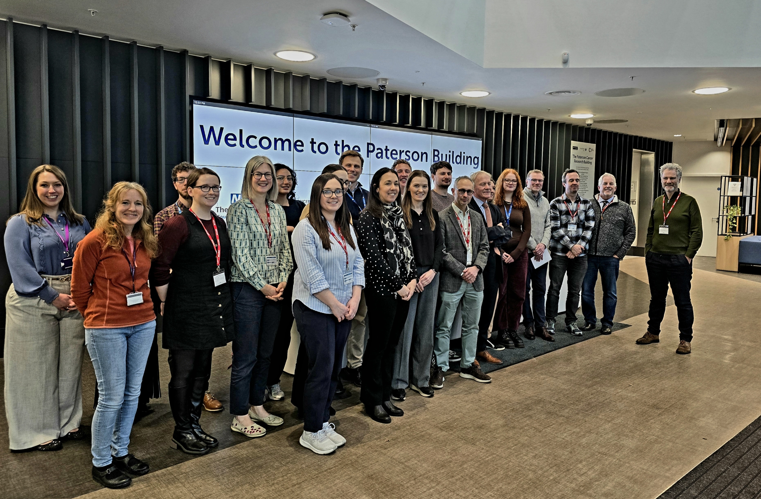 Members of the FASTMAN Prostate Cancer Centre of Excellence team in the Paterson Building.