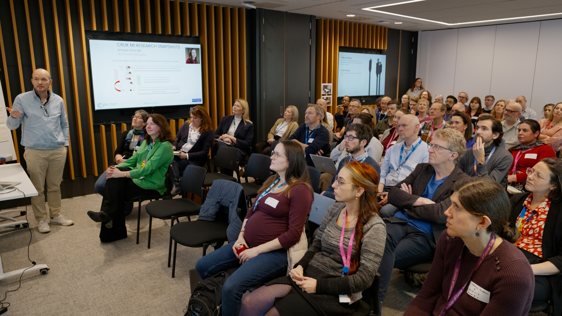 Professor Claus Jørgensen speaking at the 2030 Paterson Research Awards Mixer
